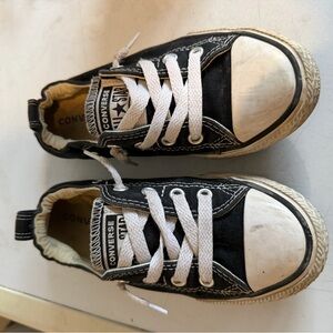 Converse Kids Black and White Low-Top Sneakers